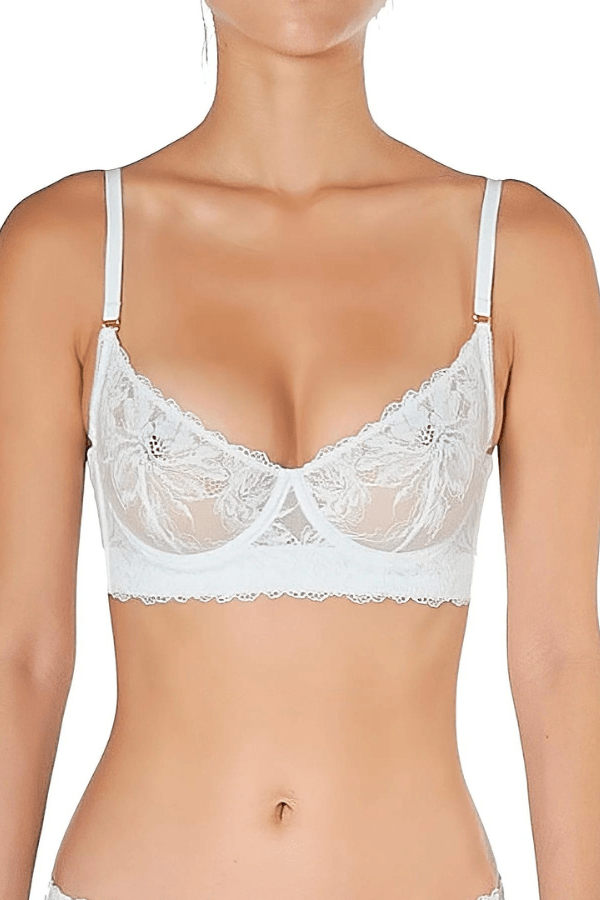 Huit Bras Ivory / 32 B Heart of Glass Underwire Bra - Ivory