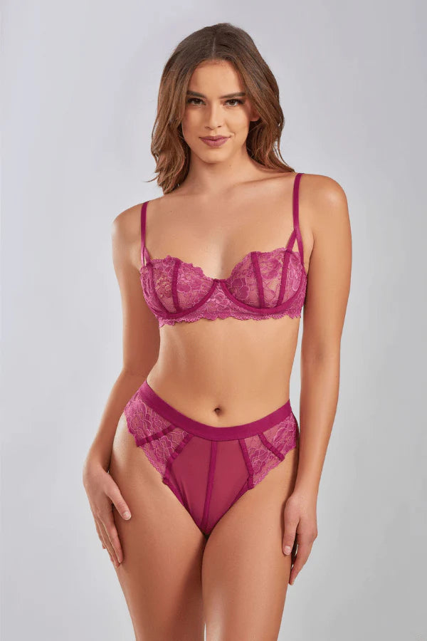 iCollection Lingere Quinn Set- Wine