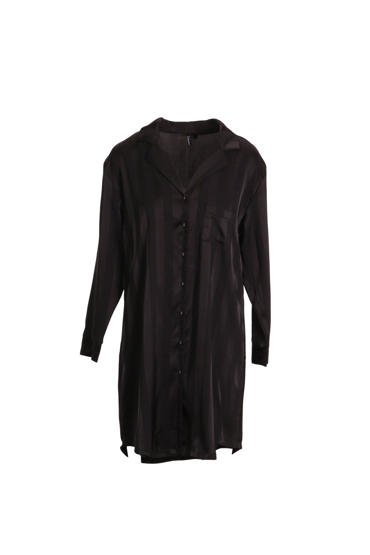iCollection Loungewear Delphine Nightshirt- Black