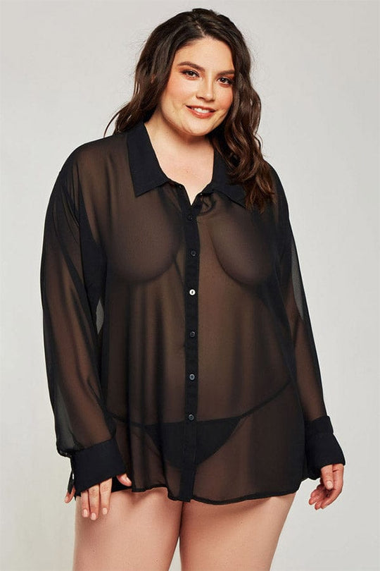 Plus Size London Shirt- Black