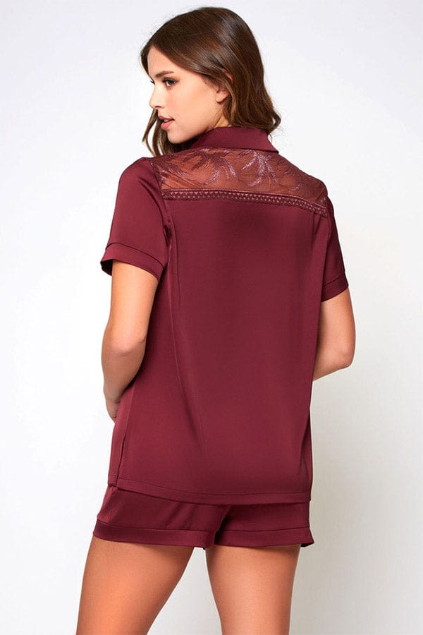 iCollection Pajama Set Burgundy Forest Pajamas- Burgundy