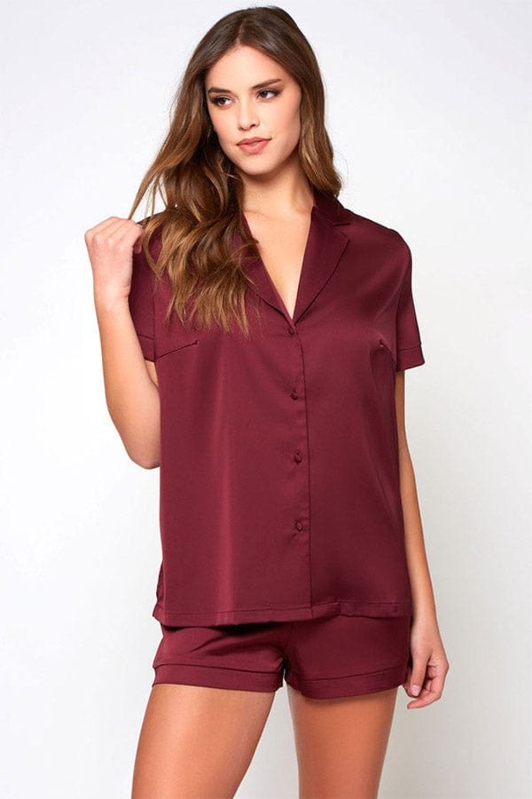 iCollection Pajama Set Burgundy Forest Pajamas- Burgundy