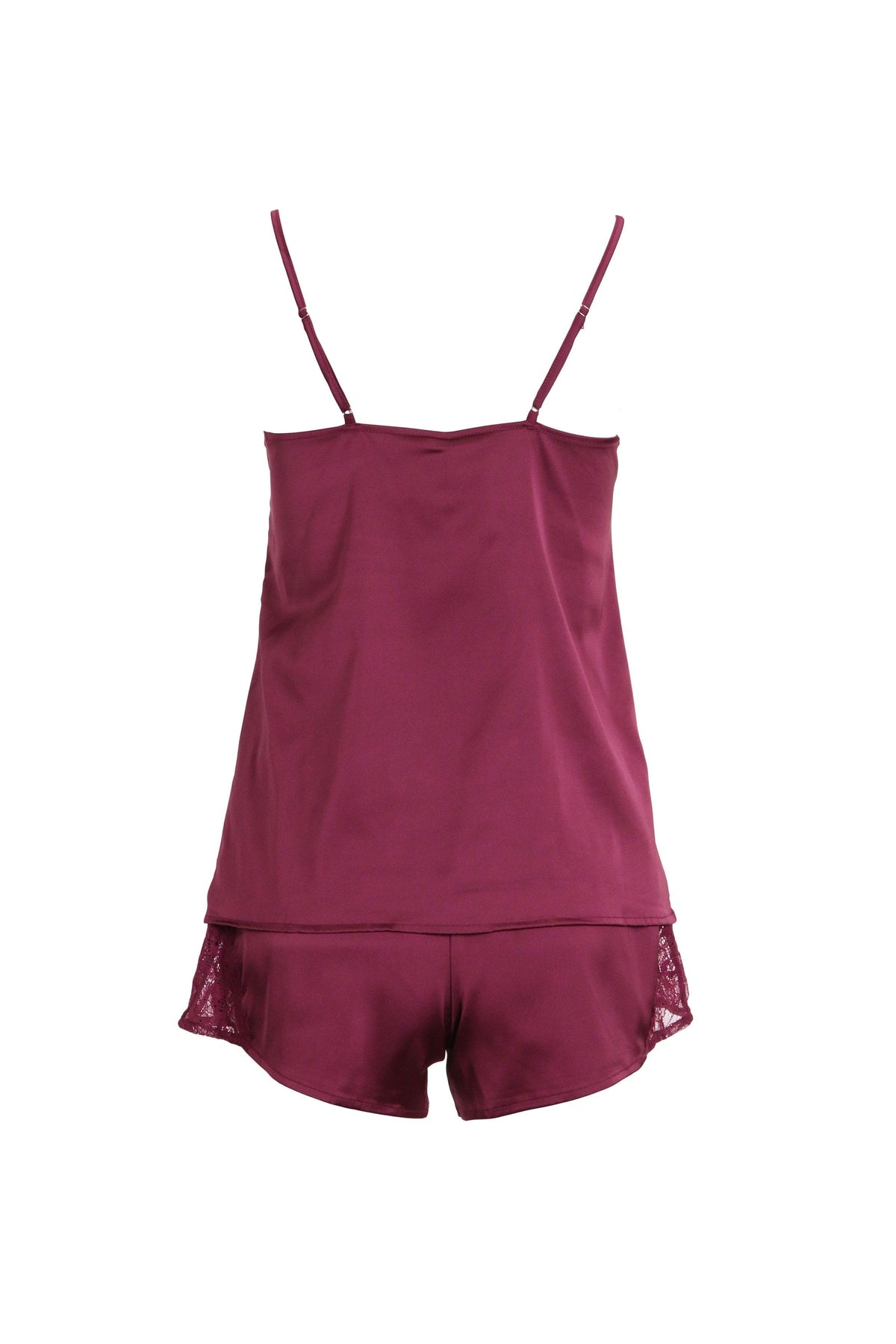 iCollection Pajama Set Constance Cami Set- Wine