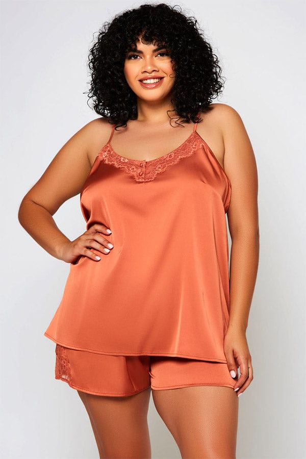 iCollection Pajama Set Copper / 1X Plus Size Constance Cami Set- Copper