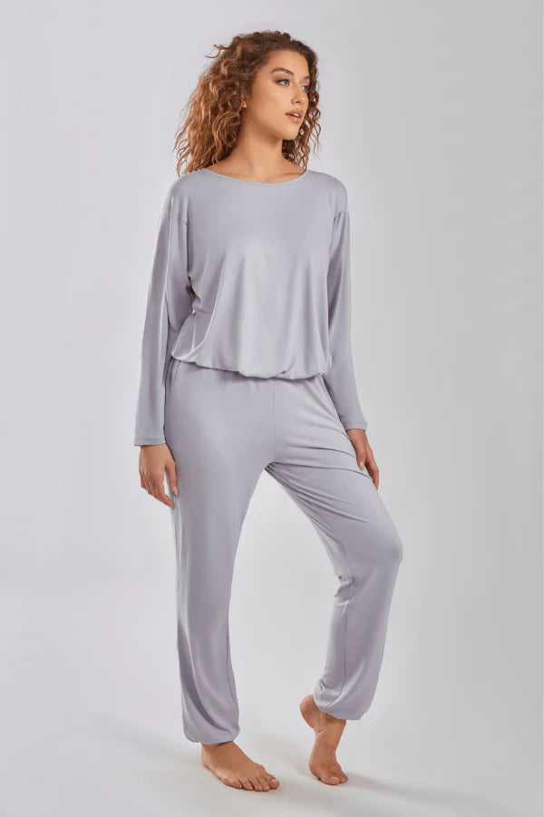 iCollection Pajama Set Light Gray / XS Elise PJ Set- Light Gray