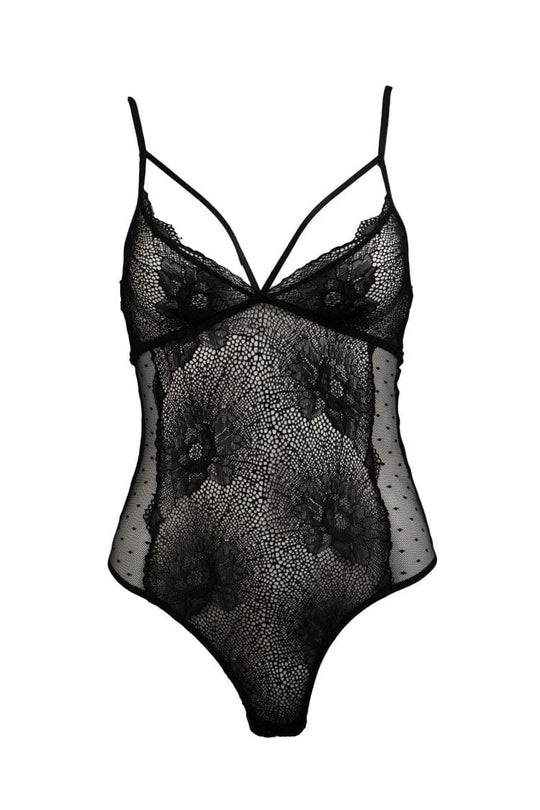 Everly Caged Teddy - Black