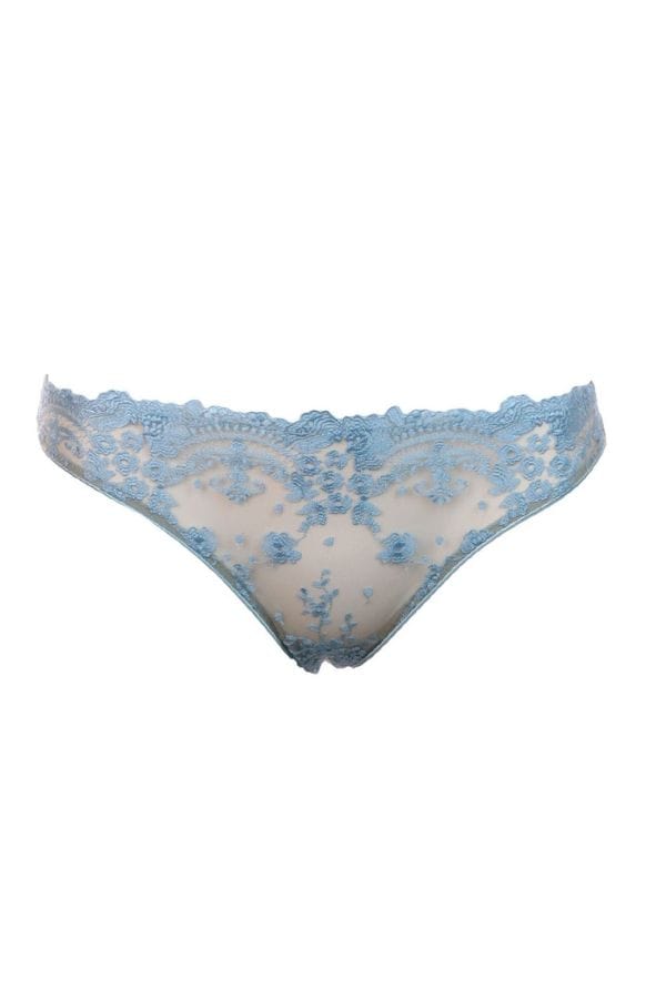 ID Sarrieri Brief Colette Embroidered Brazilian Brief - Blue