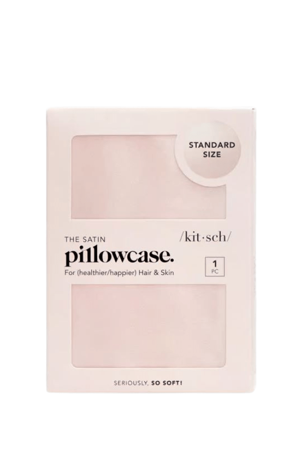 Kitsch Self Care Standard / Blush Satin Pillowcase - Blush