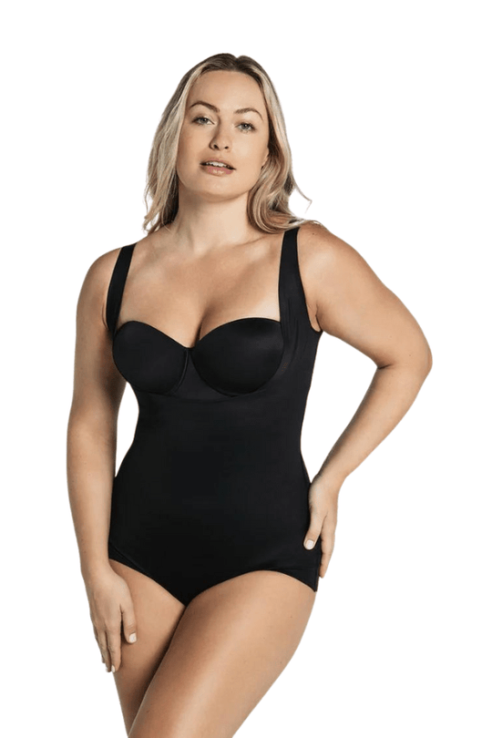 Plunge Back Classic Sculpting Body Shaper - Black