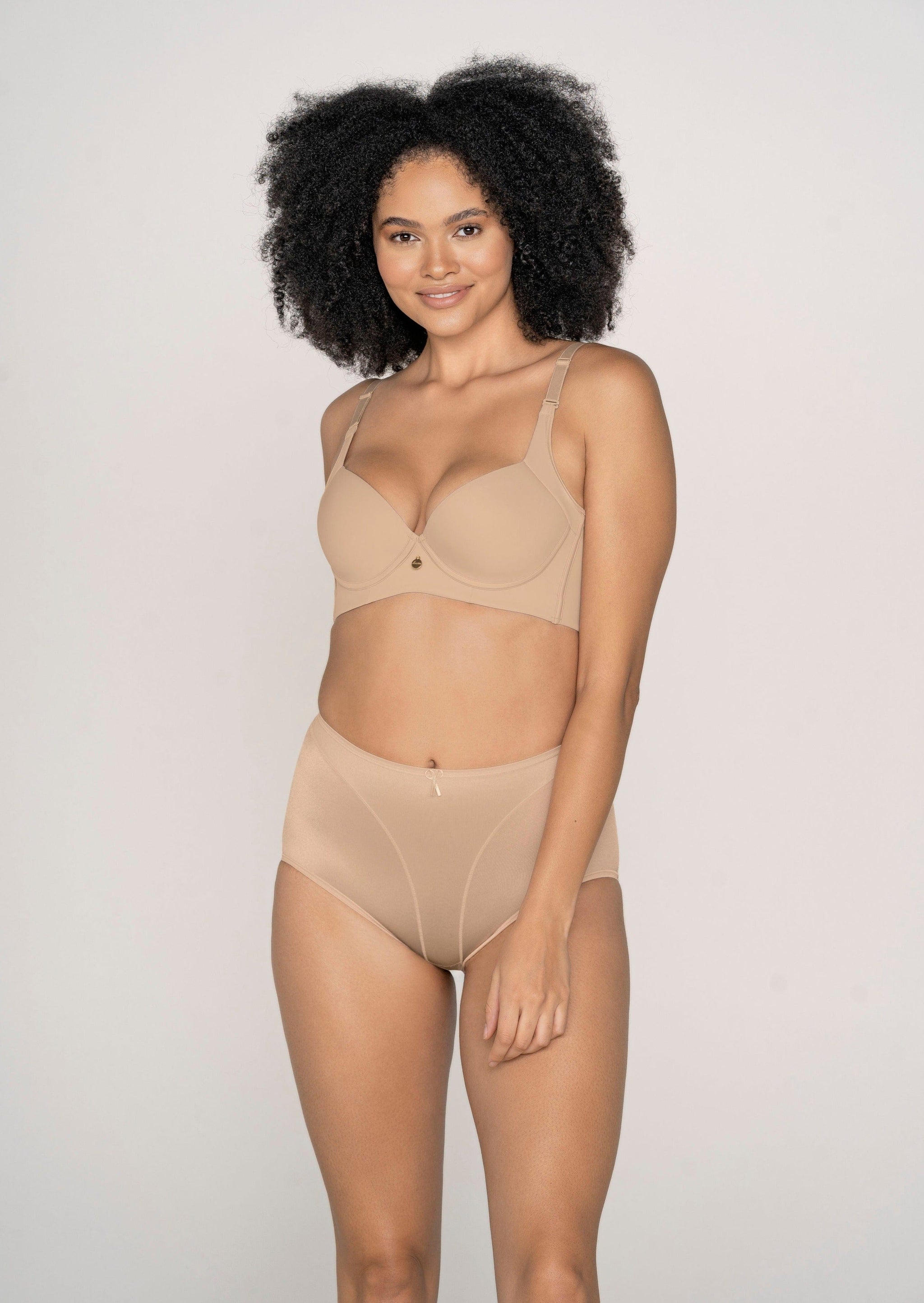 High Profile Back Smoothing Bra with Soft Full Coverage Cups - Nude -  Chérie Amour