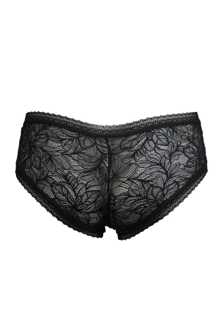 Leonisa Cheeky Floral Lace Cheeky Panty- Black
