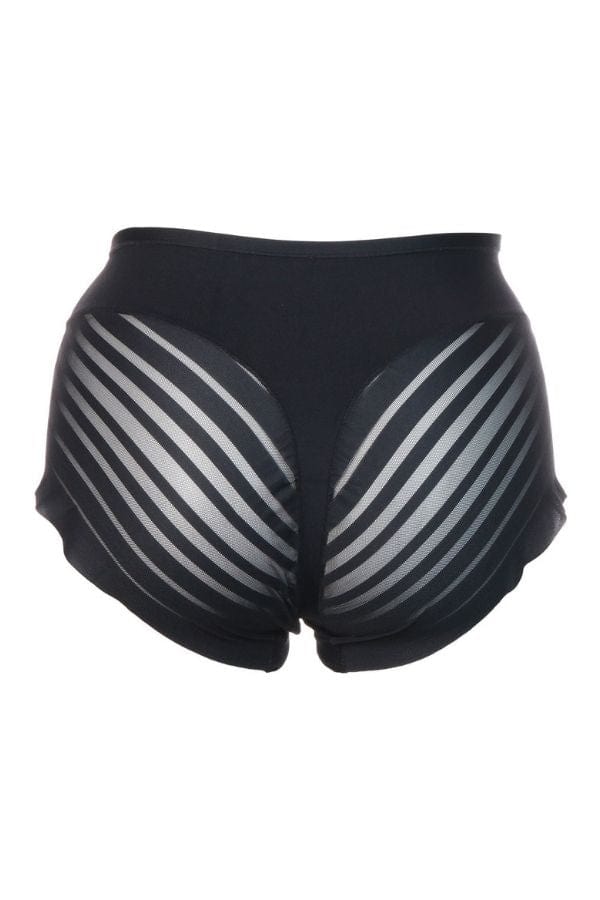 Leonisa Shapewear Lace Stripe Undetectable Classic Shaper Panty - Black