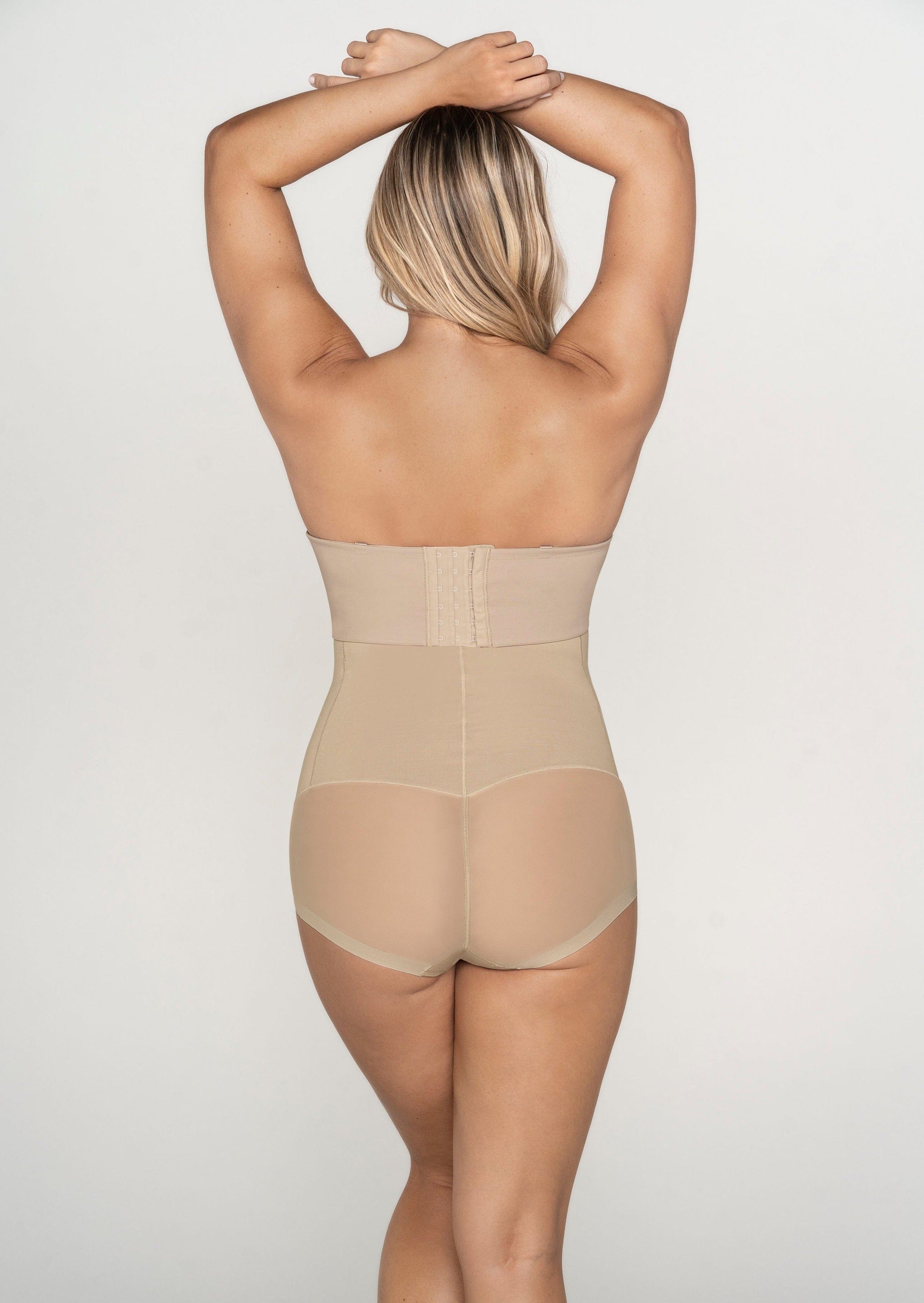 Extra High-Waisted Sheer Bottom Sculpting Shaper Panty - Nude - Chérie Amour
