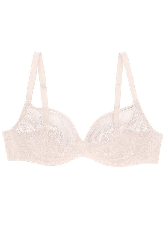 Bowery Mesh Plunge Bra- Blush
