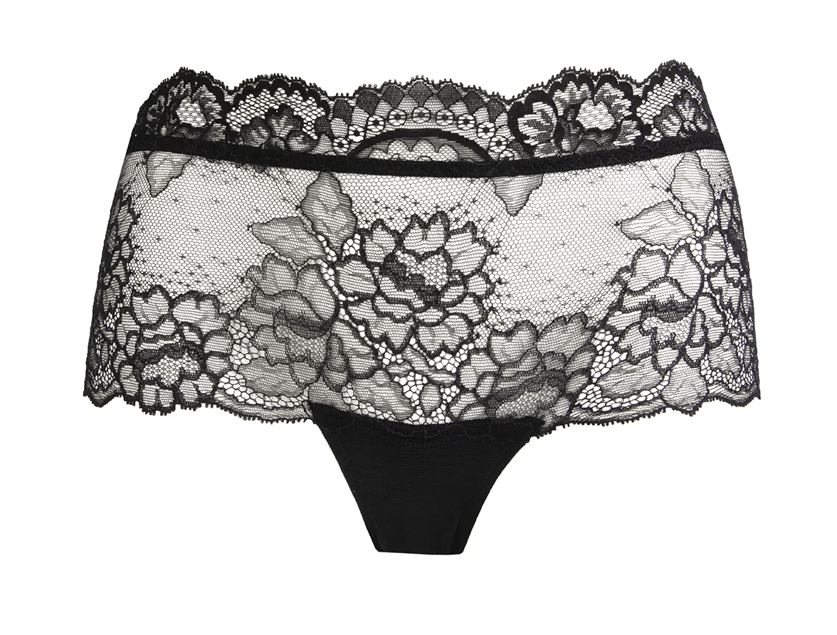 Lise Charmel Underwear Noir / XS Sublime en Dentelle Boyshort