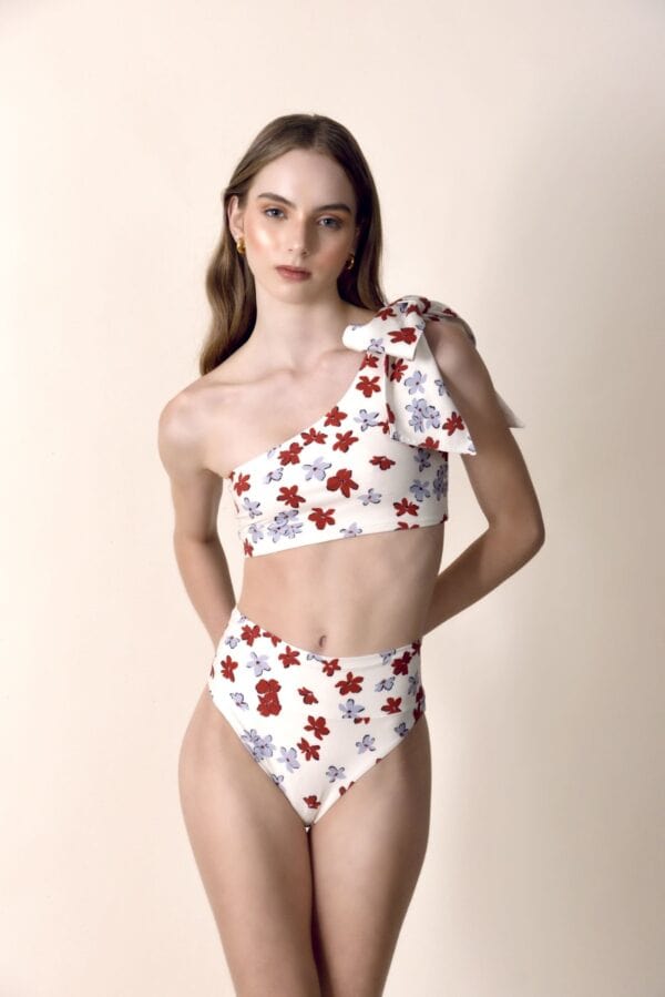 Mio Coral Swimwear Victoria One Shoulder Top Coescha