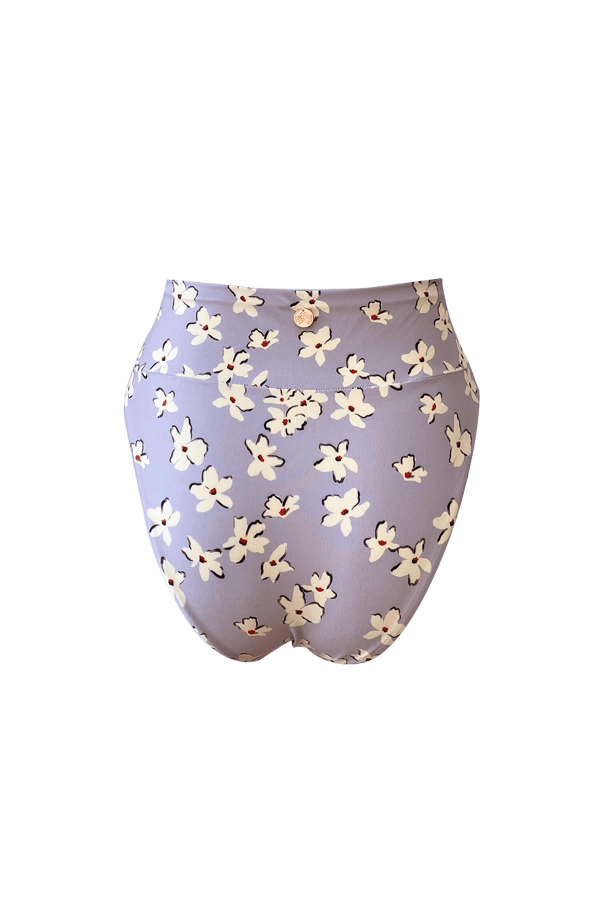 Mio Coral Swimwear Victoria Retro High Waist Bikini Bottom Vanilla