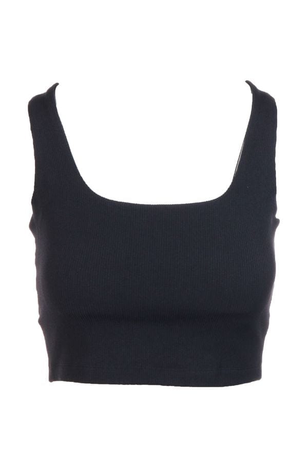 Mono B Activewear Define Performance Cropped Tank - Black