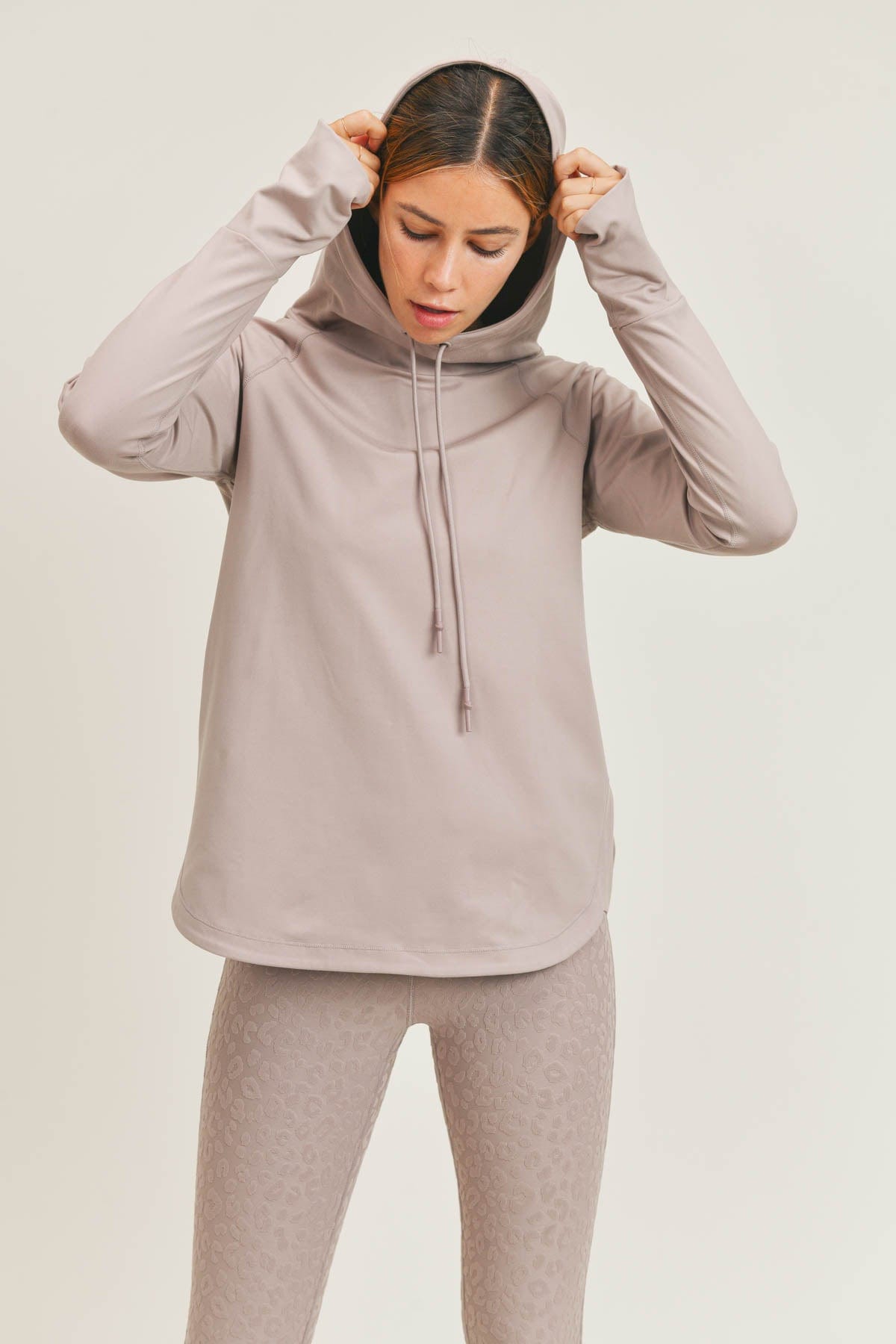 Mono B Activewear Iris / S Active Thumbhole Hoodie