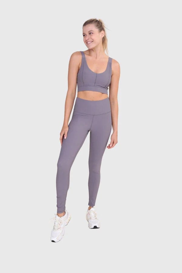 Mono B Activewear Micro Ribbed Highwaist Leggings - Arcane