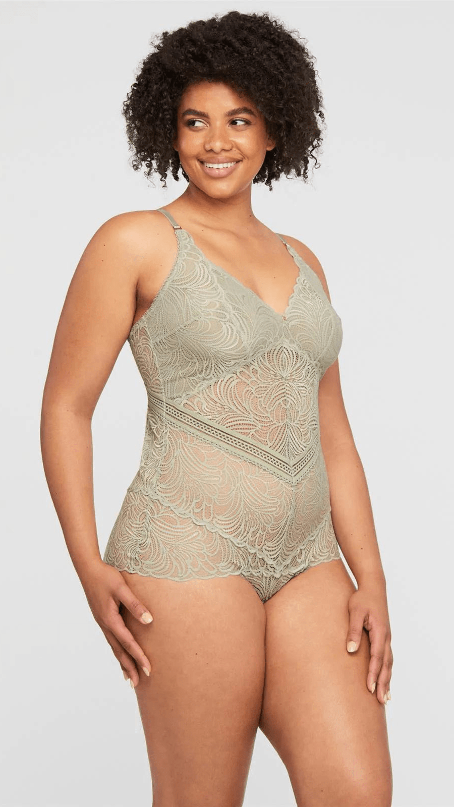 Montelle Bodysuit Sage / XS London Fog Lace Bodysuit - Sage