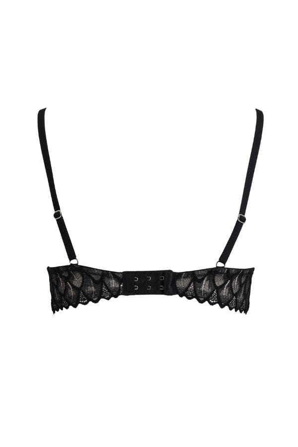 Montelle Bras Lacy Wire-Free Bra - Black