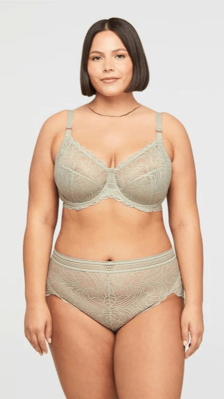 Montelle Bras London Fog Muse Full Cup Lace Bra- Sage