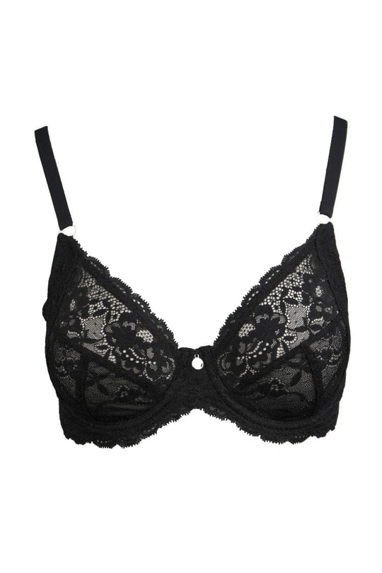 Muse Full Cup Lace Bra- Black