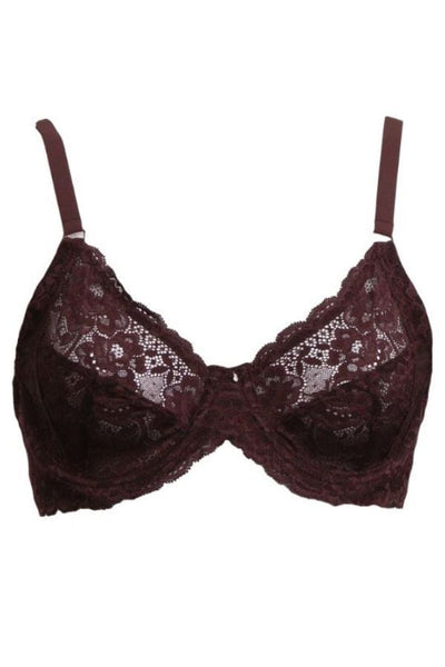 【mauve】Magnolia Tulle Lace Bra Set E65&S A new color “mauve” is now available in the magnolia pattern