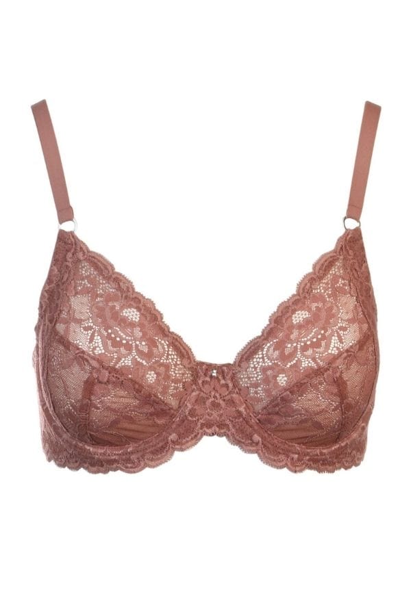 Montelle Bras Muse Full Cup Lace Bra- Pecan