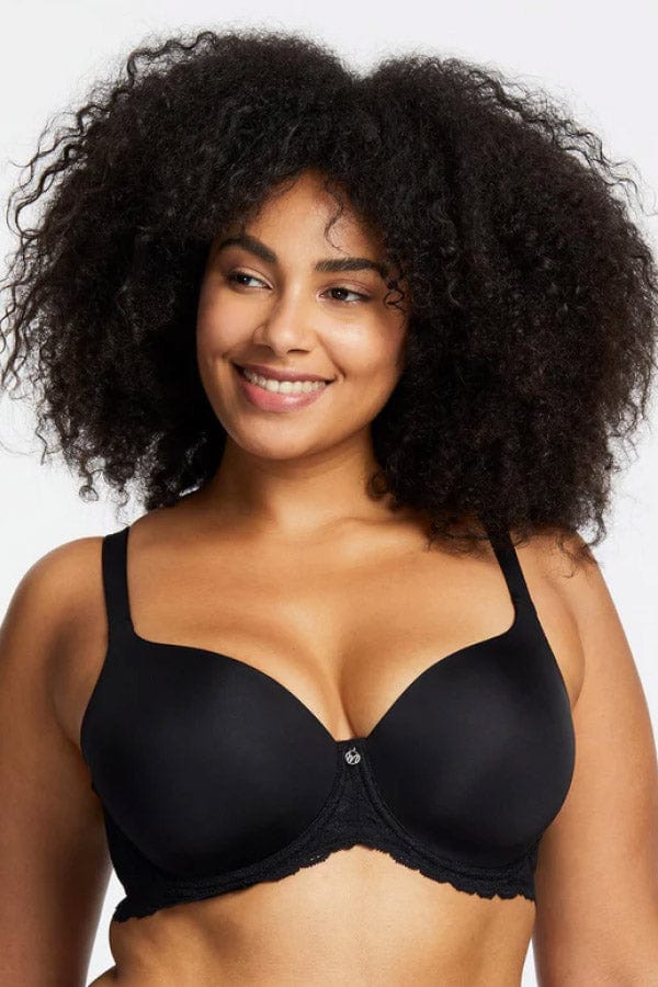 Montelle Bras Pure Plus Full Coverage T-Shirt Bra- Black