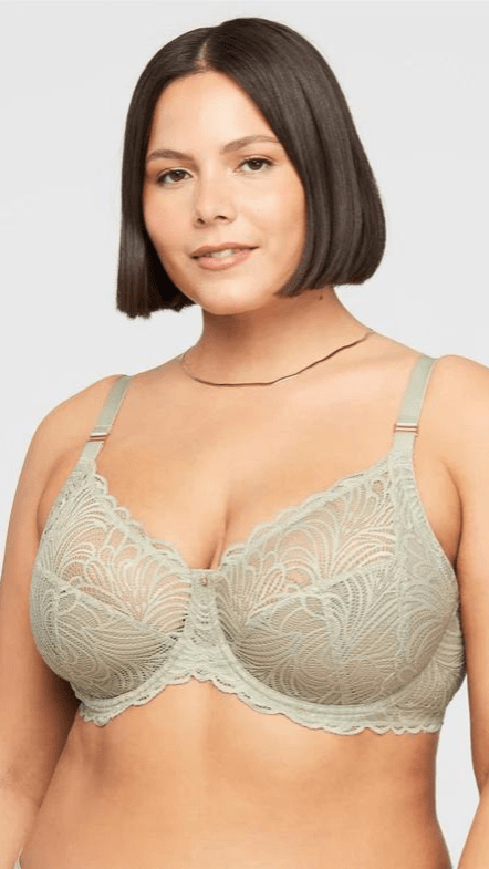London Fog Muse Full Cup Lace Bra- Sage