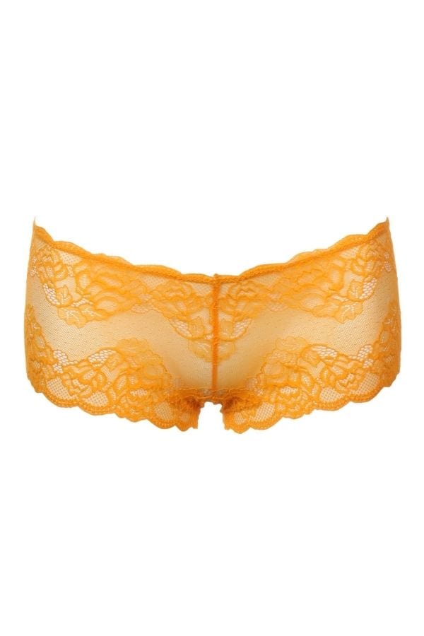 Montelle Lingerie Lace Cheeky Panty- Mango