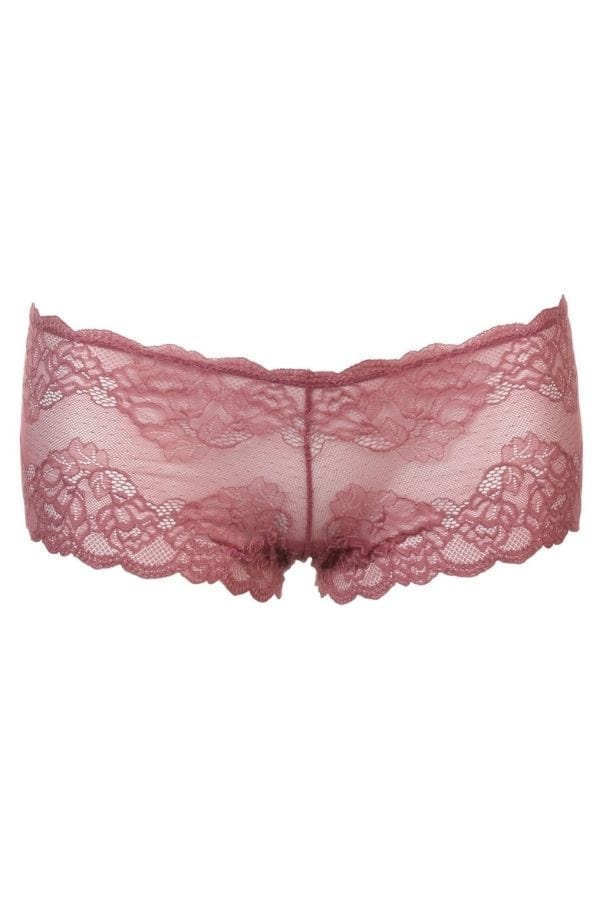 Montelle Lingerie Lace Cheeky Panty- Mesa Rose