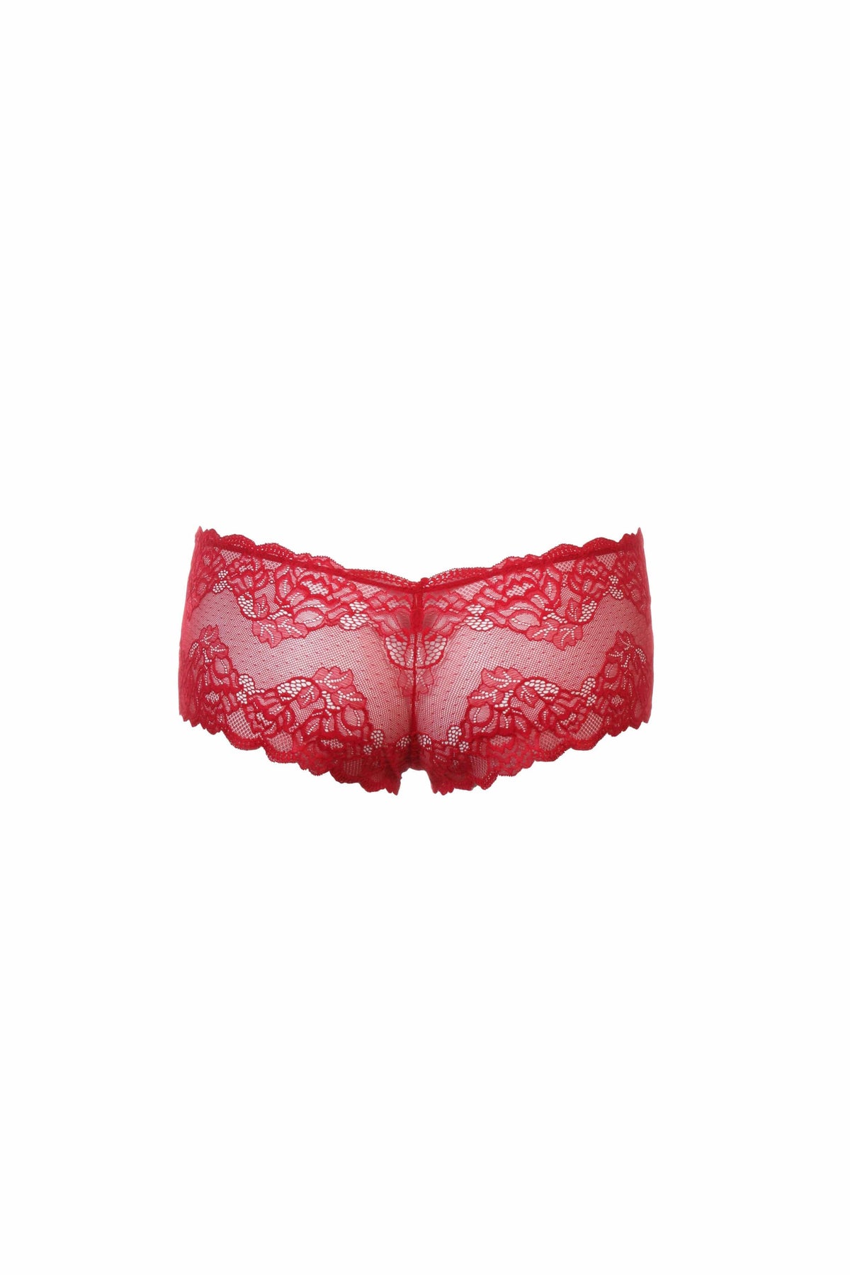 Montelle Lingerie Lace Cheeky Panty- Tango Red