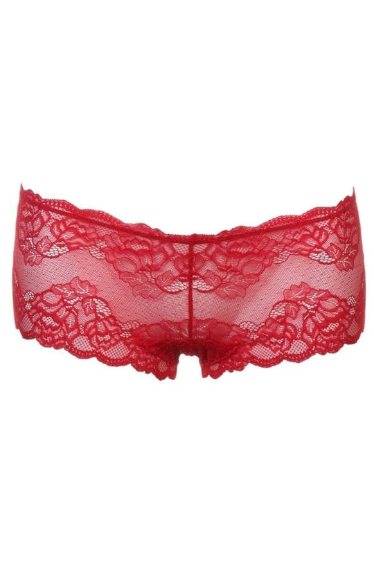 Lace Cheeky Panty - Tango Red