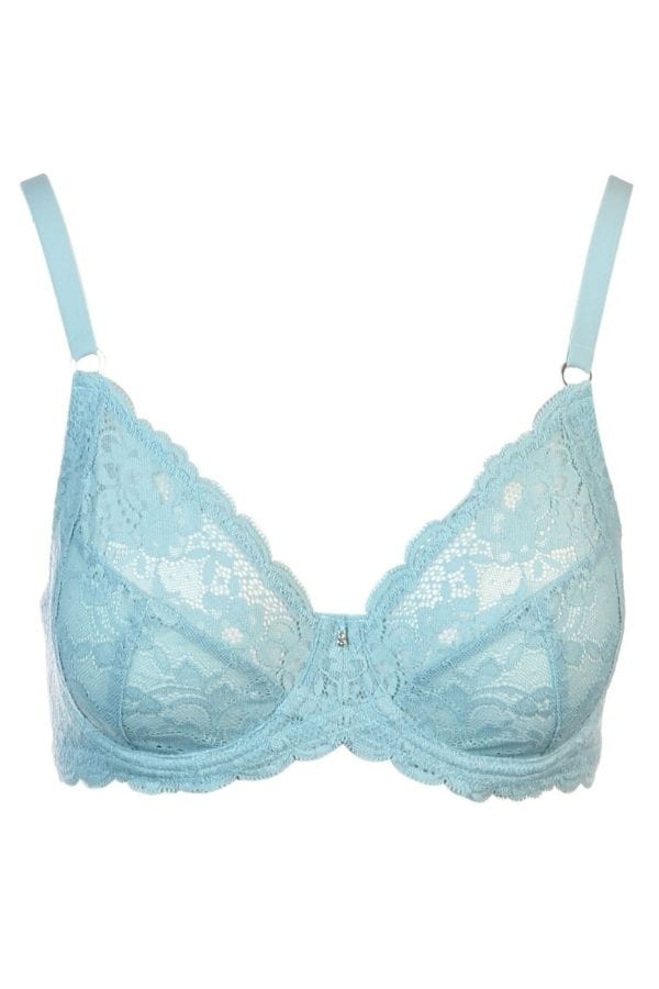 Montelle Lingerie Muse Full Cup Lace Bra- Skylight