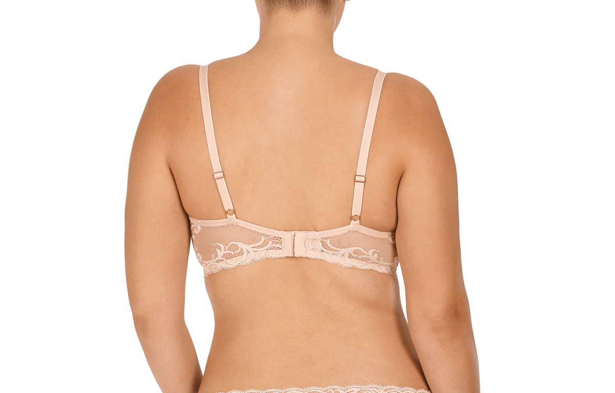 Natori T-shirt Feathers Contour Underwire Plunge Bra - Cameo Rose