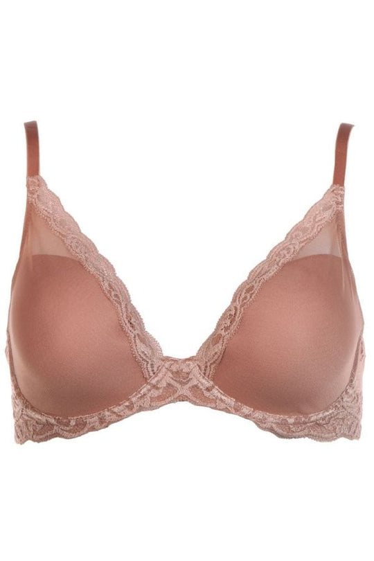Feathers Contour Underwire Plunge Bra - Glow