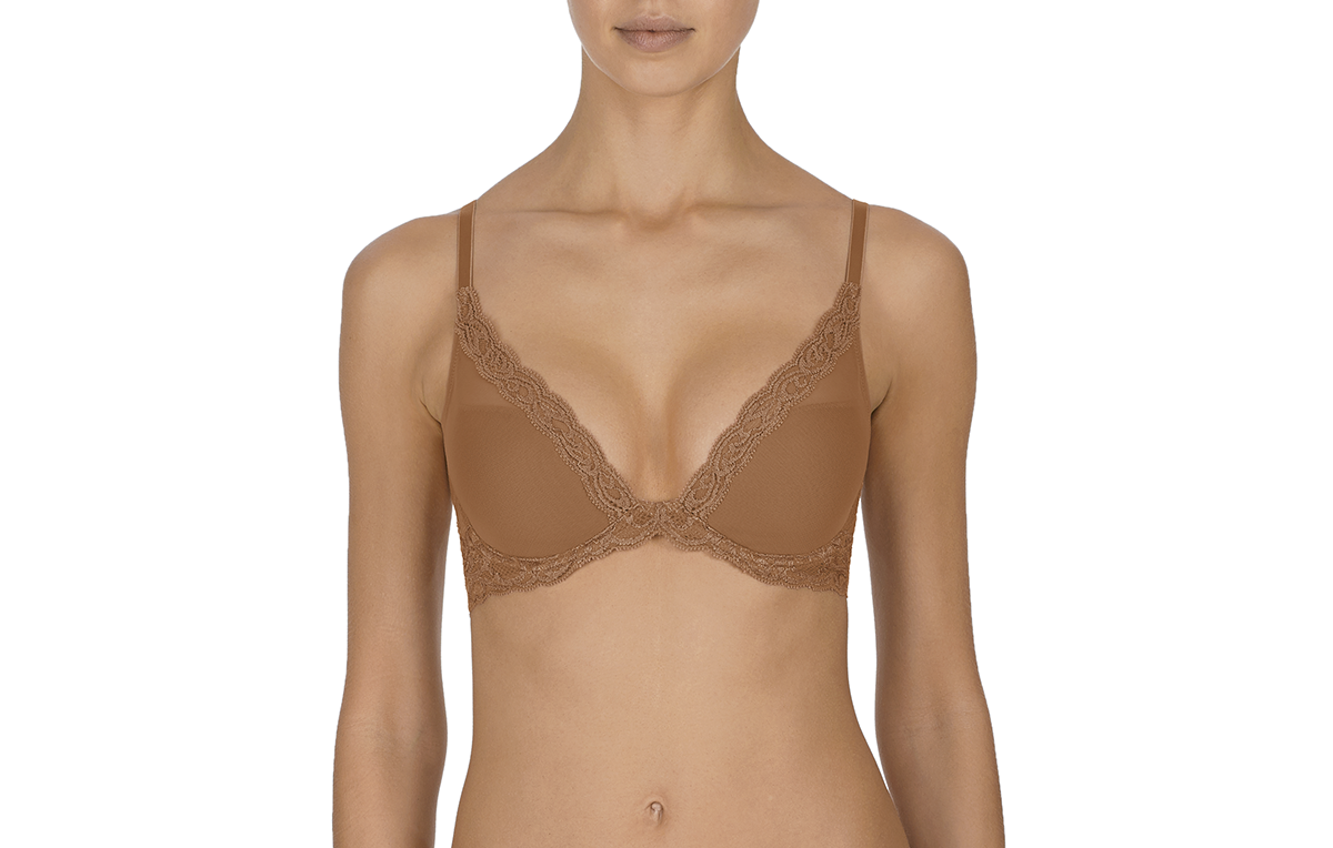 Natori Feathers Contour Plunge Bra Black