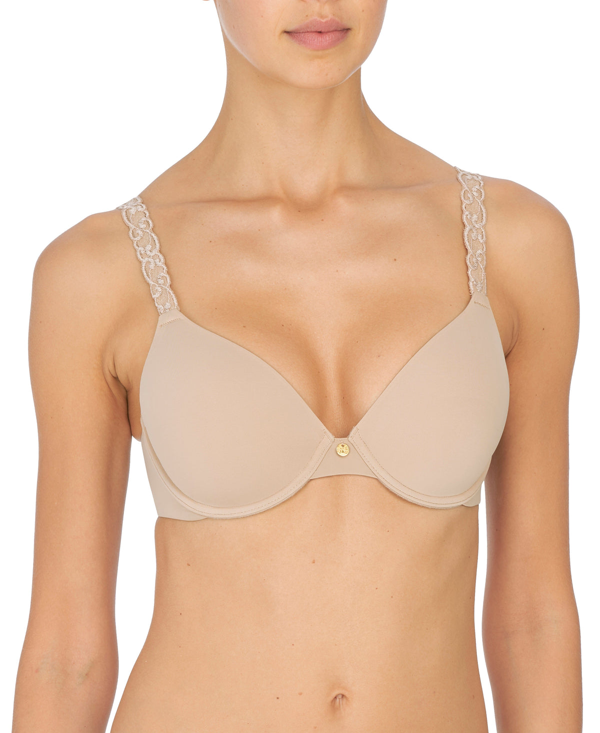 Natori T-shirt Pure Luxe Custom Coverage Contour Bra - Cafe