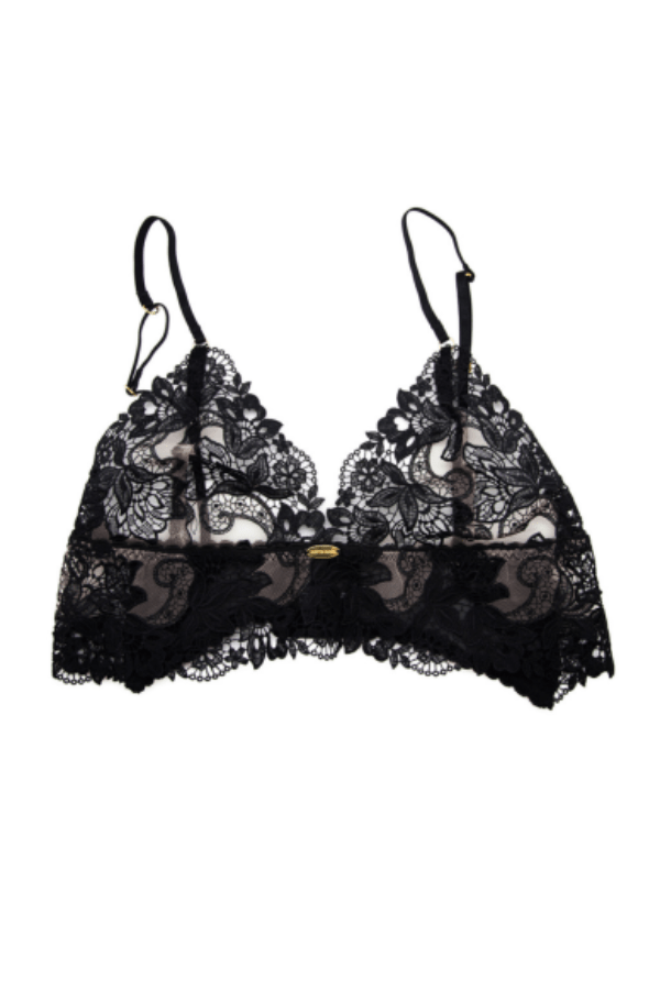 Nette Rose Lingerie Malika Midline Bralette - Black