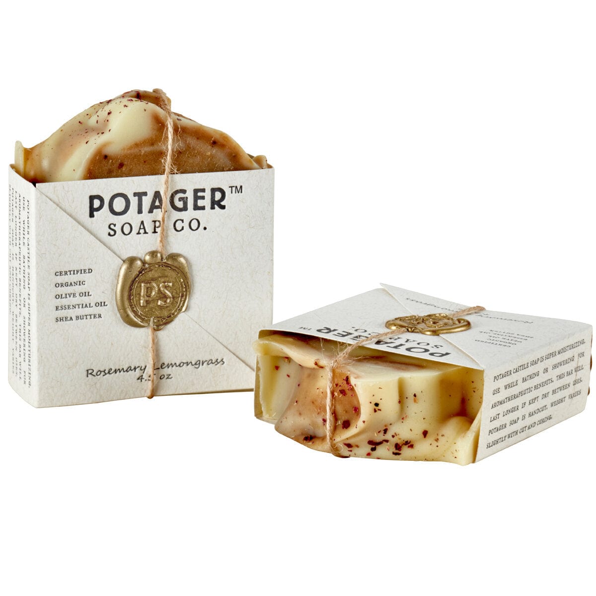 Potager Bar Soap Rosemary Lemongrass Wrapped Soap