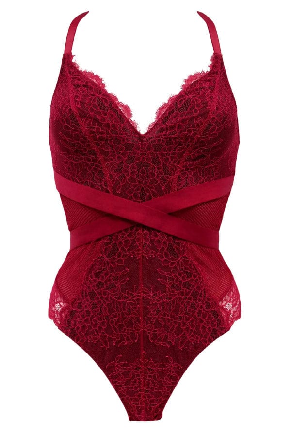 Pour Moi Bodysuit Dark Romance Bodysuit- Red