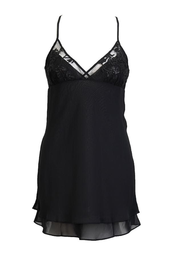 Rya Collection Chemise Charming Chemise- Black