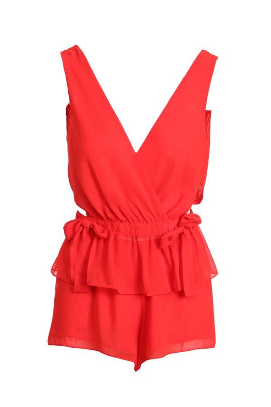 Frida Cami Tap Set- Cherry Red