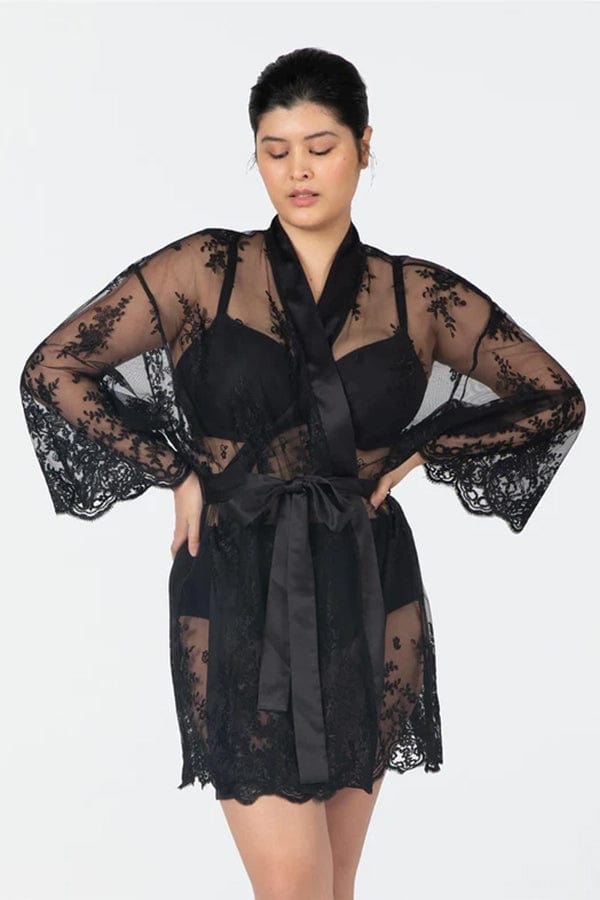 Rya Collection Robes Black / XS/S Darling Cover Up- Black