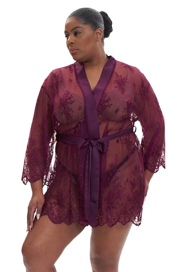 Rya Collection Robes Darling Cover Up- Aubergine