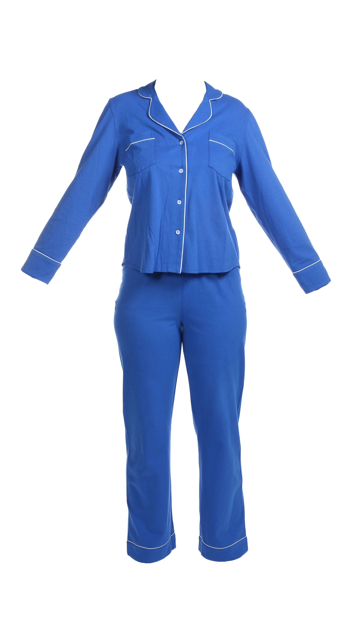Salua Lingerie Classic Brushed Pima Cottom PJs Dazzling Blue