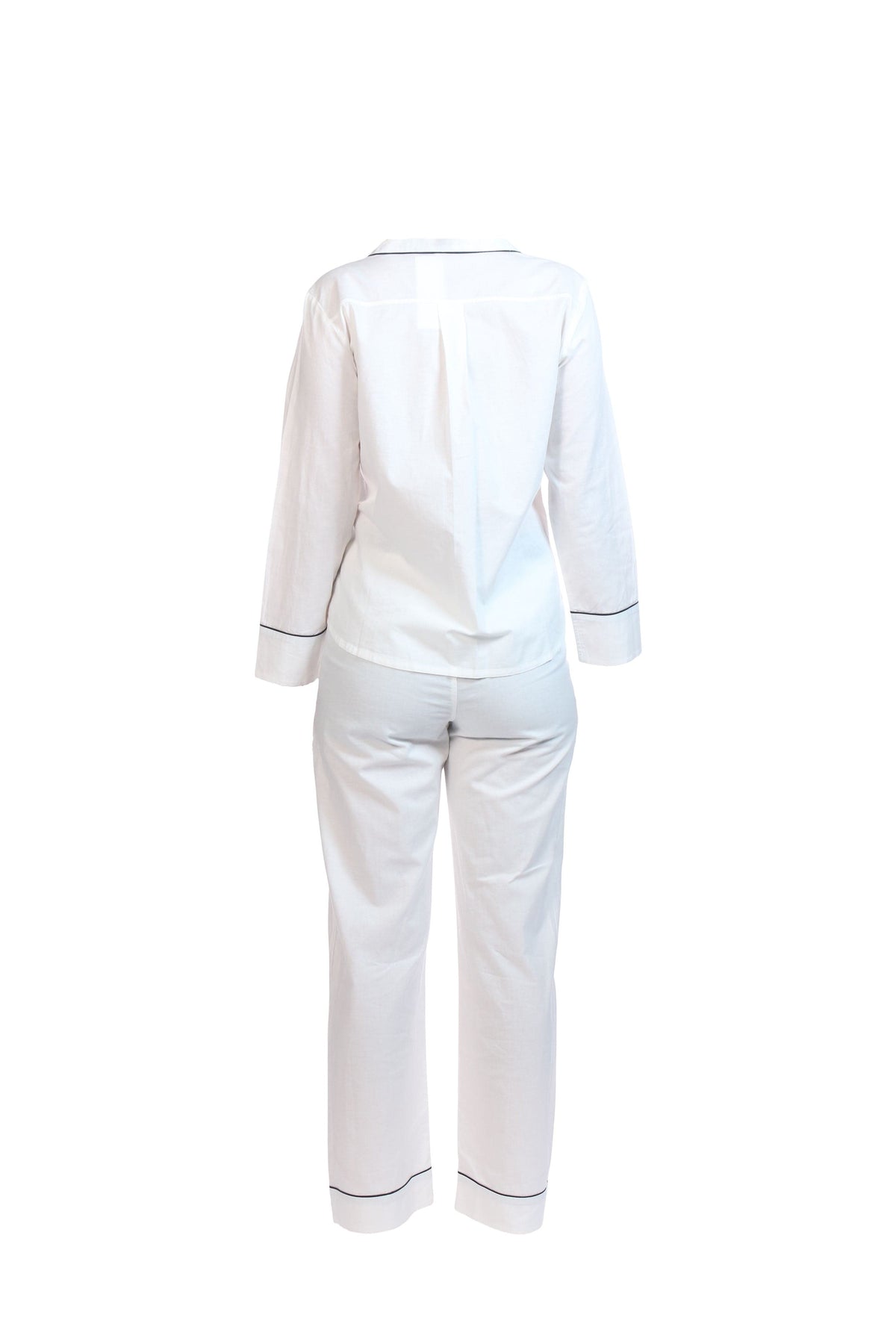 Salua Lingerie Classic Brushed Pima Cottom PJs White